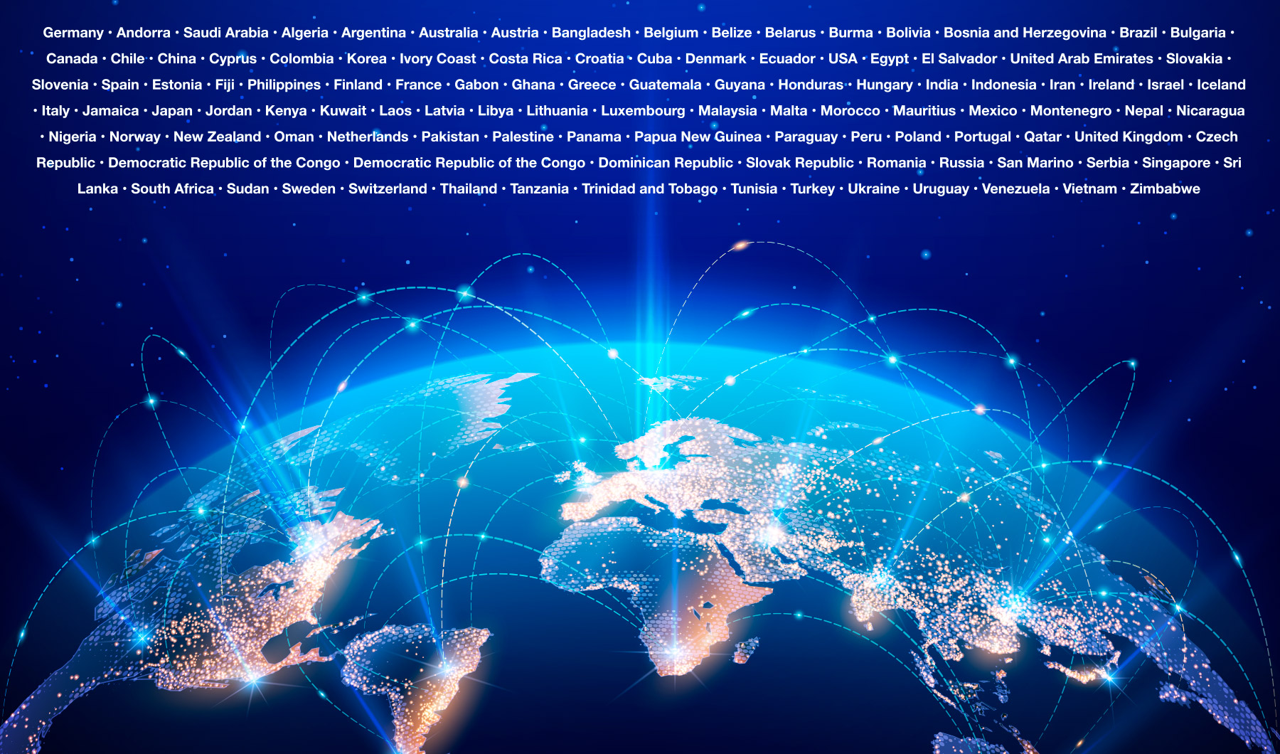 Clients in 110 Countries | Virtual cable