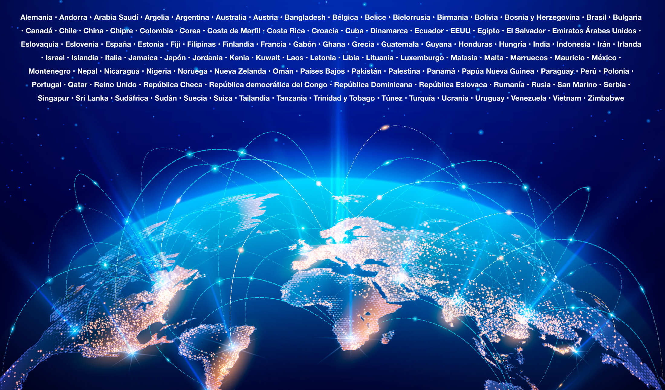 Clientes en 110 Países | Virtual cable