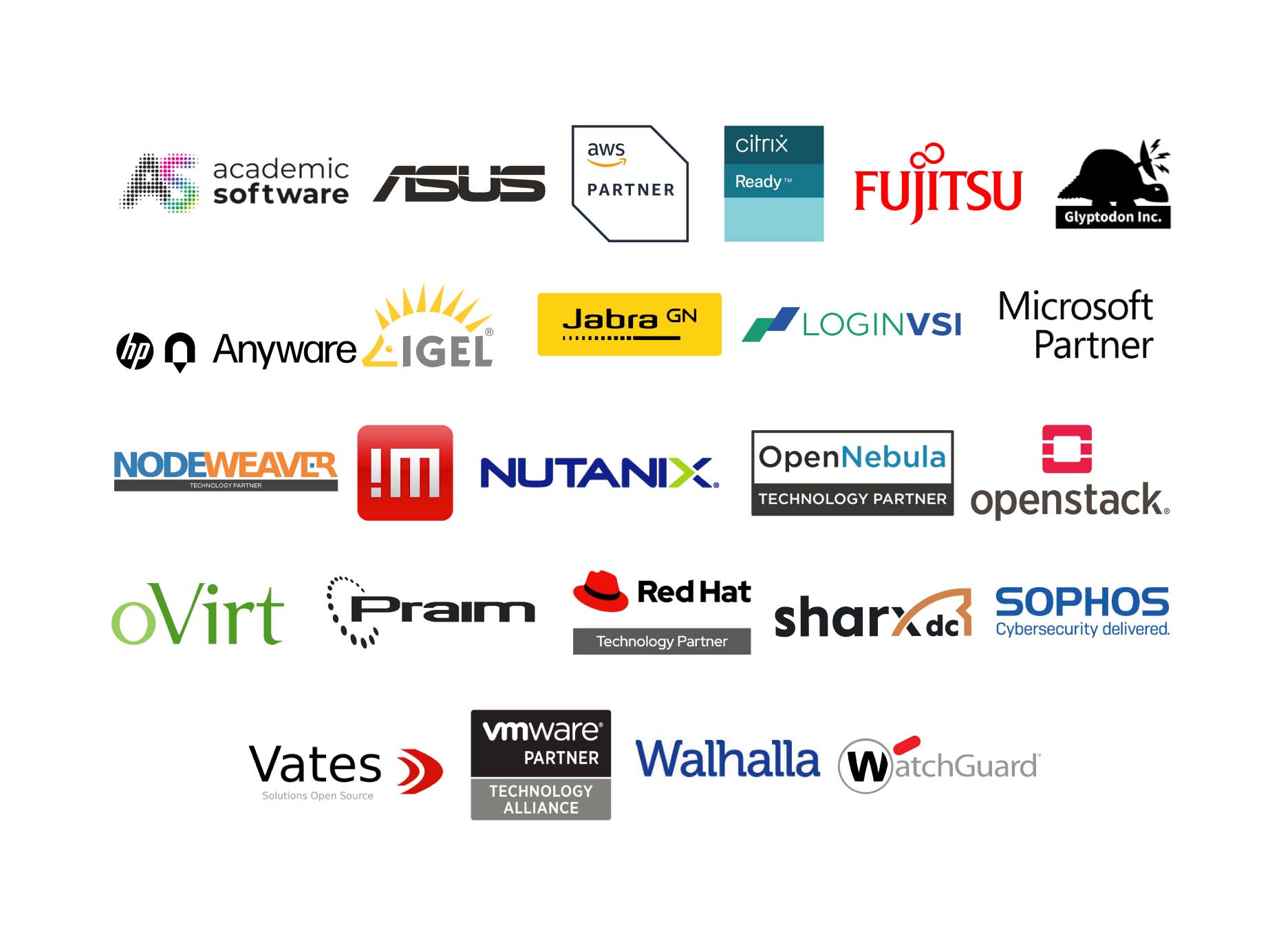 Logotipos de nuestros aliados tecnológicos | Virtual Cable